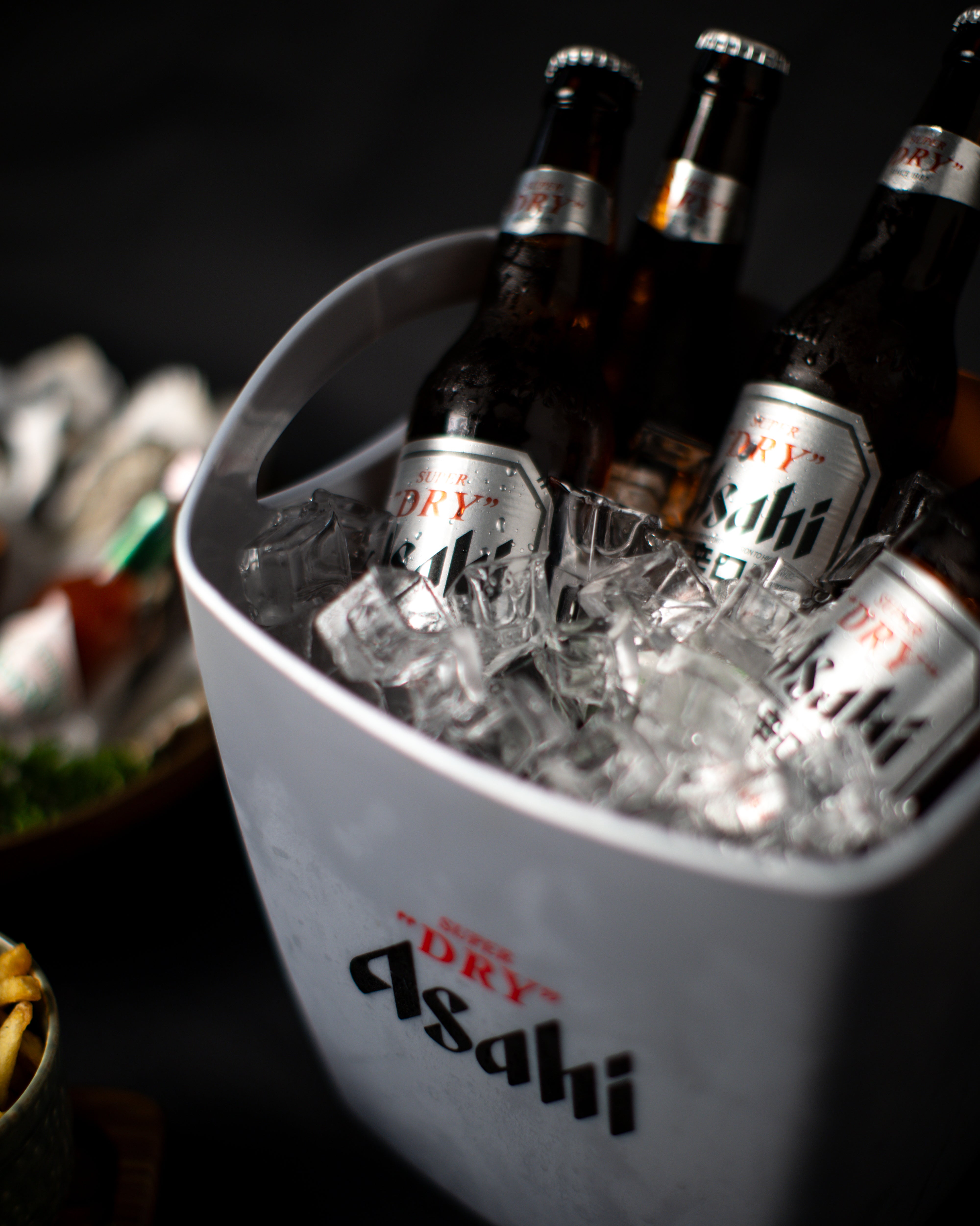 Bucket of Asahi in a Bar at Clarke Quay.